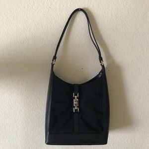 Gucci shoulder Jackie Nylon/ Black Nylon leather